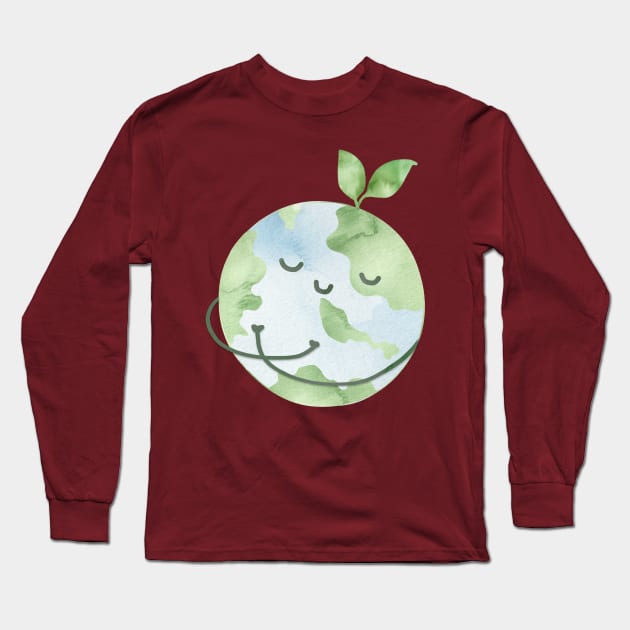 Green Plant Concept Long Sleeve T-Shirt by Mako Design 